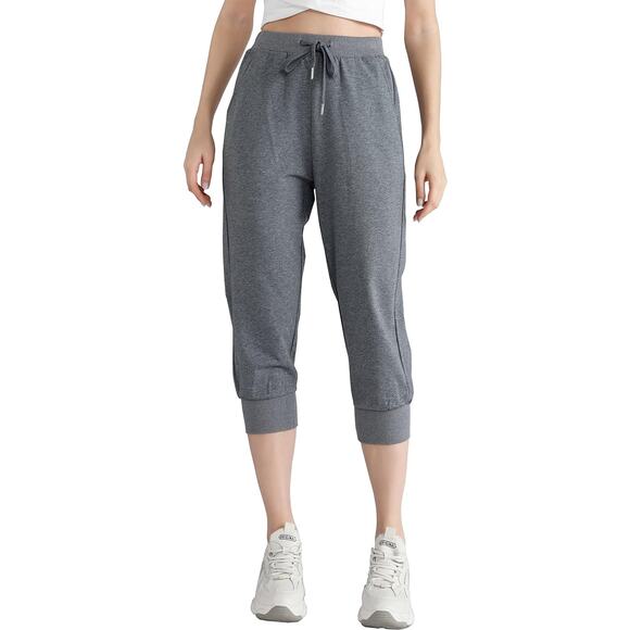 Soltrer Women's  Capri Sweatpants Comfy Athletic Pants with Pockets SZL - Picture 1 of 2